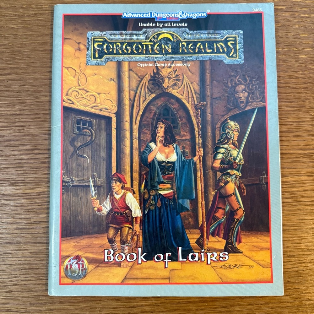 Advanced Dungeons & Dragons Forgotten Realms Book of Lairs 9465 Accessory TSR